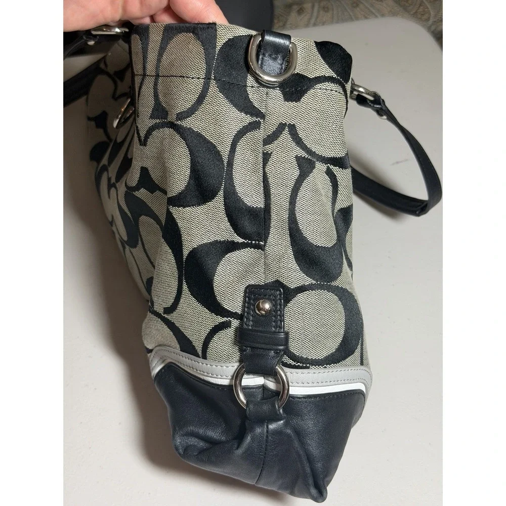 Coach Ashley signature Carryall  Black and Gray